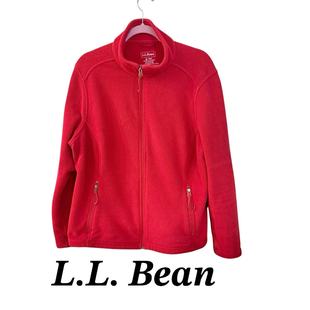 FUSHIA L.L. Bean fleece jacket Size XL Petite